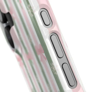 Slim Phone Case Sage Striped Bows Vintage Charm - Dipaliz - Mobile Cases