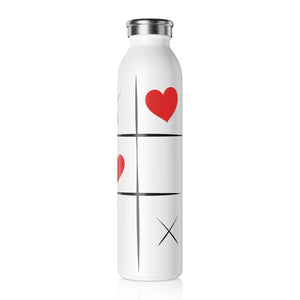 Slim Heart Design Water Bottle - Valentines 20oz - Dipaliz - Bottles