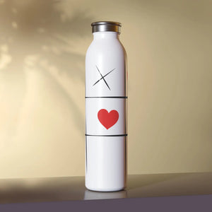 Slim Heart Design Water Bottle - Valentines 20oz - Dipaliz - Bottles