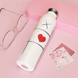 Slim Heart Design Water Bottle - Valentines 20oz - Dipaliz - Bottles