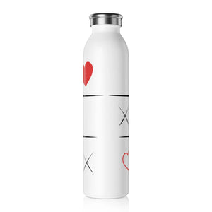 Slim Heart Design Water Bottle - Valentines 20oz - Dipaliz - Bottles