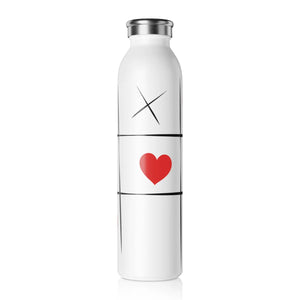 Slim Heart Design Water Bottle - Valentines 20oz - Dipaliz - Bottles