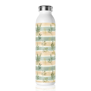 Pastel Slim Water Bottle - Botanical Stainless Steel - Dipaliz - Bottles