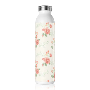 Personalized Vintage Floral Water Bottle - Stainless Steel - Dipaliz - Bottles