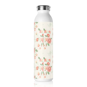 Personalized Vintage Floral Water Bottle - Stainless Steel - Dipaliz - Bottles
