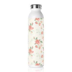 Personalized Vintage Floral Water Bottle - Stainless Steel - Dipaliz - Bottles