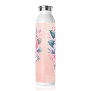 Slim Water Bottle - Rose Heart Stainless 20oz - Dipaliz - Bottles