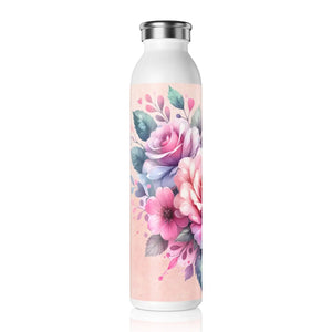 Slim Water Bottle - Rose Heart Stainless 20oz - Dipaliz - Bottles