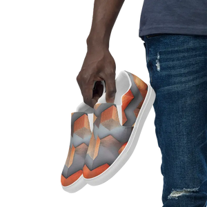 Canvas Shoes Men’s Slip on Abstract Pattern Urban Style - Dipaliz - Sneakers