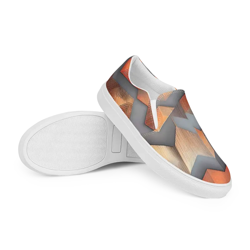 Abstract Canvas Shoes: Slip Into Stylish Comfort for Men - Shoes