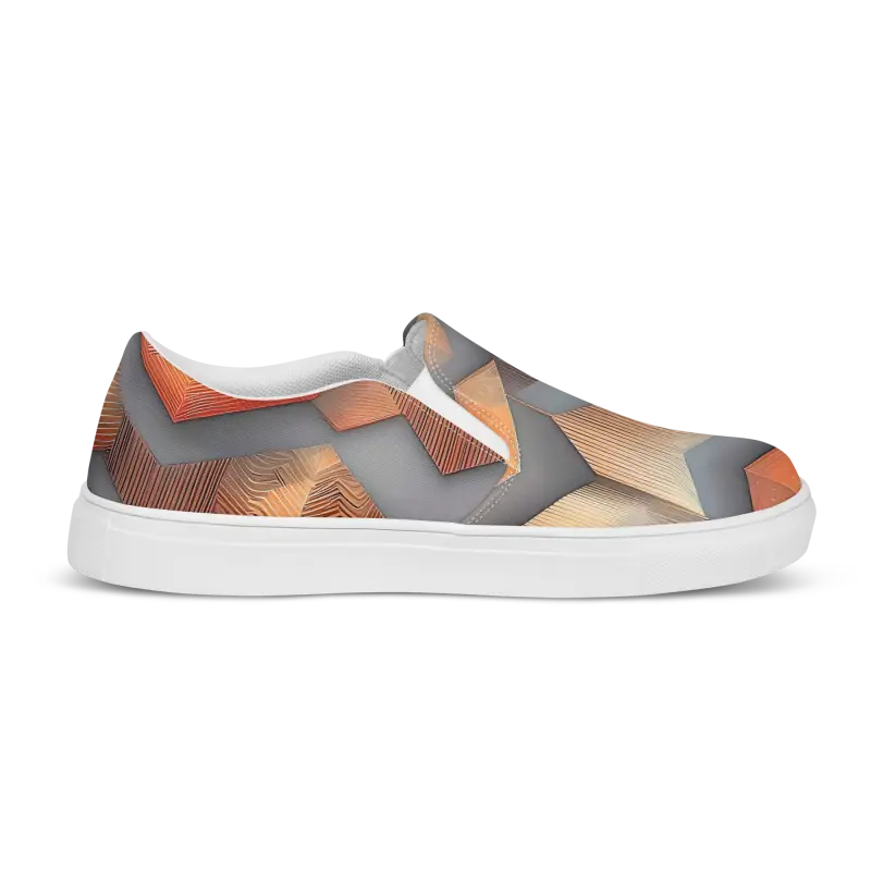 Abstract Canvas Shoes: Slip Into Stylish Comfort for Men - Shoes