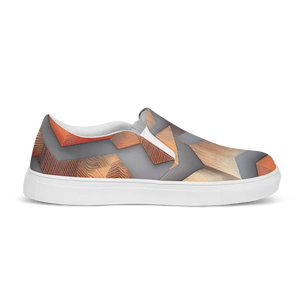 Canvas Shoes Men’s Slip on Abstract Pattern Urban Style - Dipaliz - Sneakers