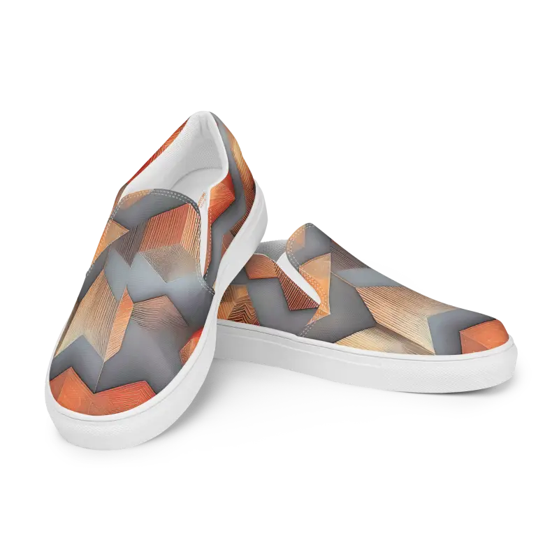 Abstract Canvas Shoes: Slip Into Stylish Comfort for Men - Shoes