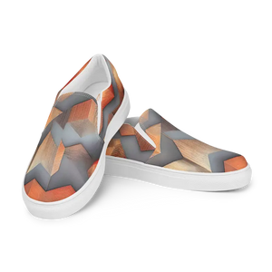Canvas Shoes Men’s Slip on Abstract Pattern Urban Style - Dipaliz - Sneakers