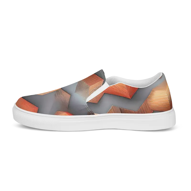 Abstract Canvas Shoes: Slip Into Stylish Comfort for Men - Shoes