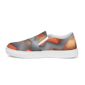 Canvas Shoes Men’s Slip on Abstract Pattern Urban Style - Dipaliz - Sneakers