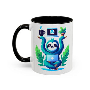 Colorful Sloth Balancing Work Mug - 11oz Ceramic - Dipaliz - Mugs