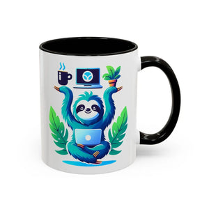 Colorful Sloth Balancing Work Mug - 11oz Ceramic - Dipaliz - Mugs