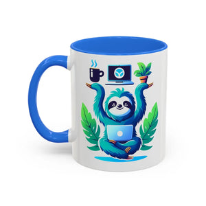 Colorful Sloth Balancing Work Mug - 11oz Ceramic - Dipaliz - Mugs