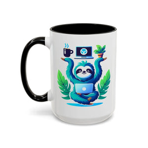 Colorful Sloth Balancing Work Mug - 11oz Ceramic - Dipaliz - Mugs