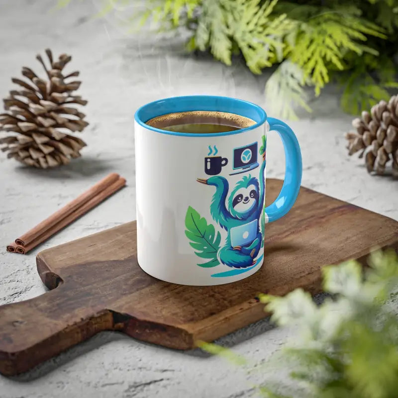 Sloth Coffee Mugs: Fun Splash for your Morning Routine! - 11oz / Light Blue Mug