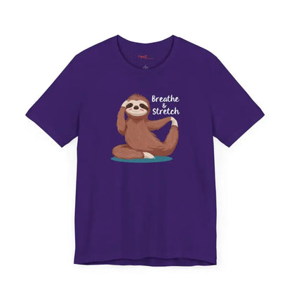 Sloth Doing Yoga Breathe and Stretch Short Sleeve Tee - T-shirt