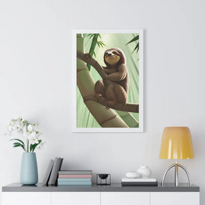 Framed Vertical Poster Tree Branch Chill Vibes Wall Art - Dipaliz - Posters Prints & Visual Artwork