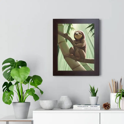 Transform your Space with a Sloth Tree Branch Framed Poster