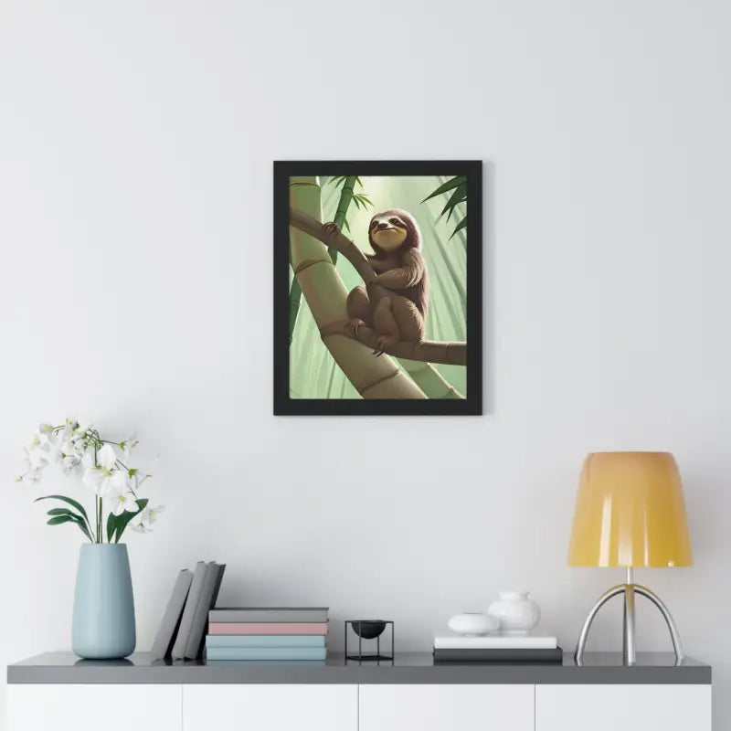 Transform your Space with a Sloth Tree Branch Framed Poster