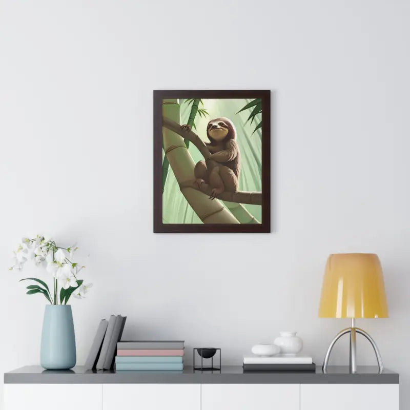 Transform your Space with a Sloth Tree Branch Framed Poster