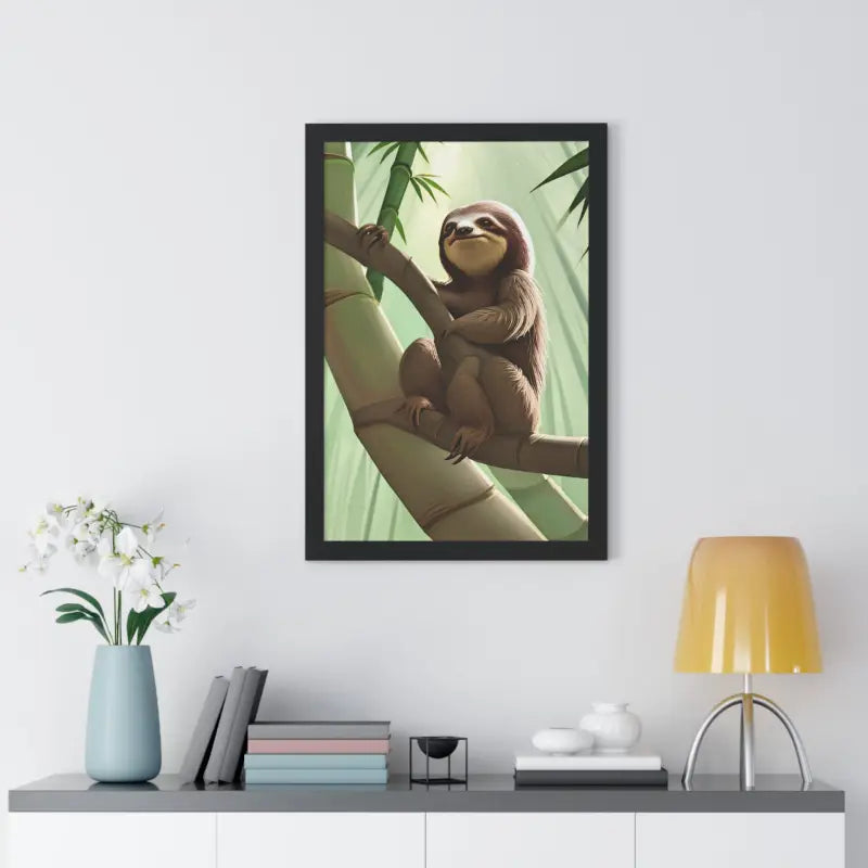 Transform your Space with a Sloth Tree Branch Framed Poster