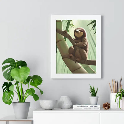 Transform your Space with a Sloth Tree Branch Framed Poster