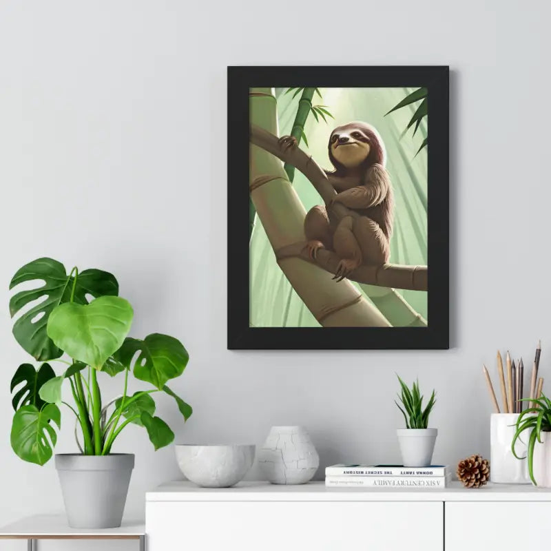 Transform your Space with a Sloth Tree Branch Framed Poster