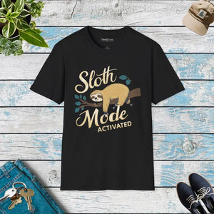 T-shirt - Sloth Mode Activated Ultimate Relaxation Tee - Dipaliz Black / s