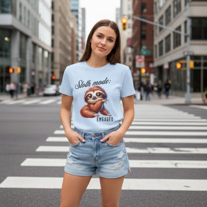 Sloth Mode Engaged Animal Tee – Ultra Cotton - Dipaliz - T-shirts - s