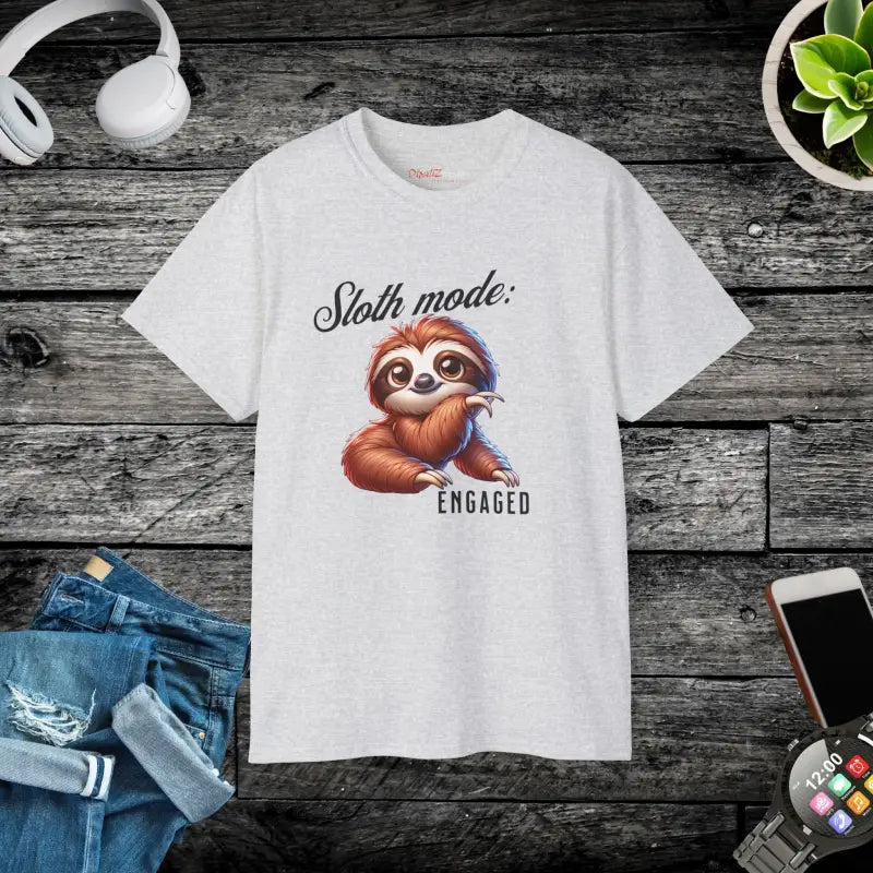 Unisex Ultra Cotton Tee: Unleash your Sloth Mode in Style - Ash / s T-shirt