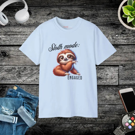 Unisex Ultra Cotton Tee: Unleash your Sloth Mode in Style - Light Blue / s T-shirt