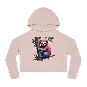 Chic Sloth Cropped Hoodie Tropical Plush Comfort - Dipaliz - Sweatshirts
