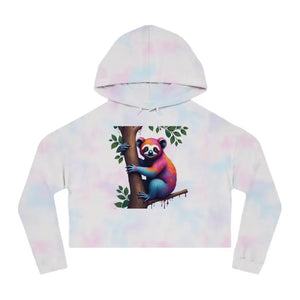 Chic Sloth Cropped Hoodie Tropical Plush Comfort - Dipaliz - Tie-dye Cotton Candy / s - Sweatshirts
