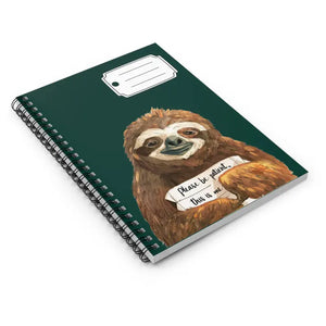 Stylish Sloth Spiral Notebook - Creative Vibes Journal - Dipaliz - one Size - Journals