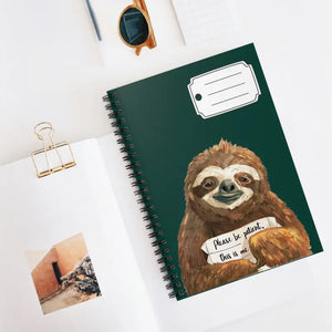 Stylish Sloth Spiral Notebook - Creative Vibes Journal - Dipaliz - one Size - Journals