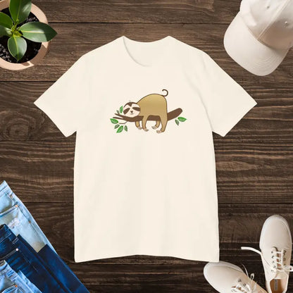 Unisex Deluxe Sloth Tee: Cozy Style Meets Classic Comfort - Natural / Xs T-shirt