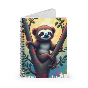 Ultra Cool Sloth Tree Spiral Notebook - Ruled Paper - Dipaliz - Notepads