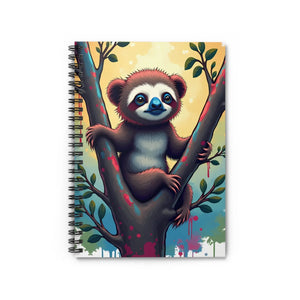 Ultra Cool Sloth Tree Spiral Notebook - Ruled Paper - Dipaliz - Notepads
