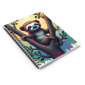 Ultra Cool Sloth Tree Spiral Notebook - Ruled Paper - Dipaliz - Notepads