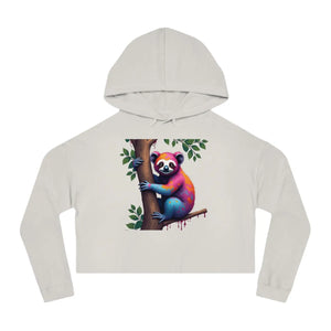 Chic Sloth Cropped Hoodie - Tropical Brushed Fleece - Dipaliz - Sweatshirts