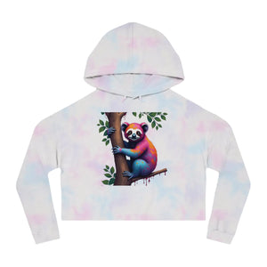 Chic Sloth Cropped Hoodie - Tropical Brushed Fleece - Dipaliz - Sweatshirts