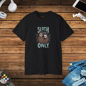 Ultra Cotton Tee - Unisex Sloth Vibes Comfort Style - Dipaliz - Black / s - T-shirts