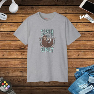 Ultra Cotton Tee - Unisex Sloth Vibes Comfort Style - Dipaliz - Sport Grey / s - T-shirts