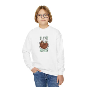 Sloth Vibes Youth Crewneck Sweatshirt - Cozy Comfort - Dipaliz - Sweatshirts